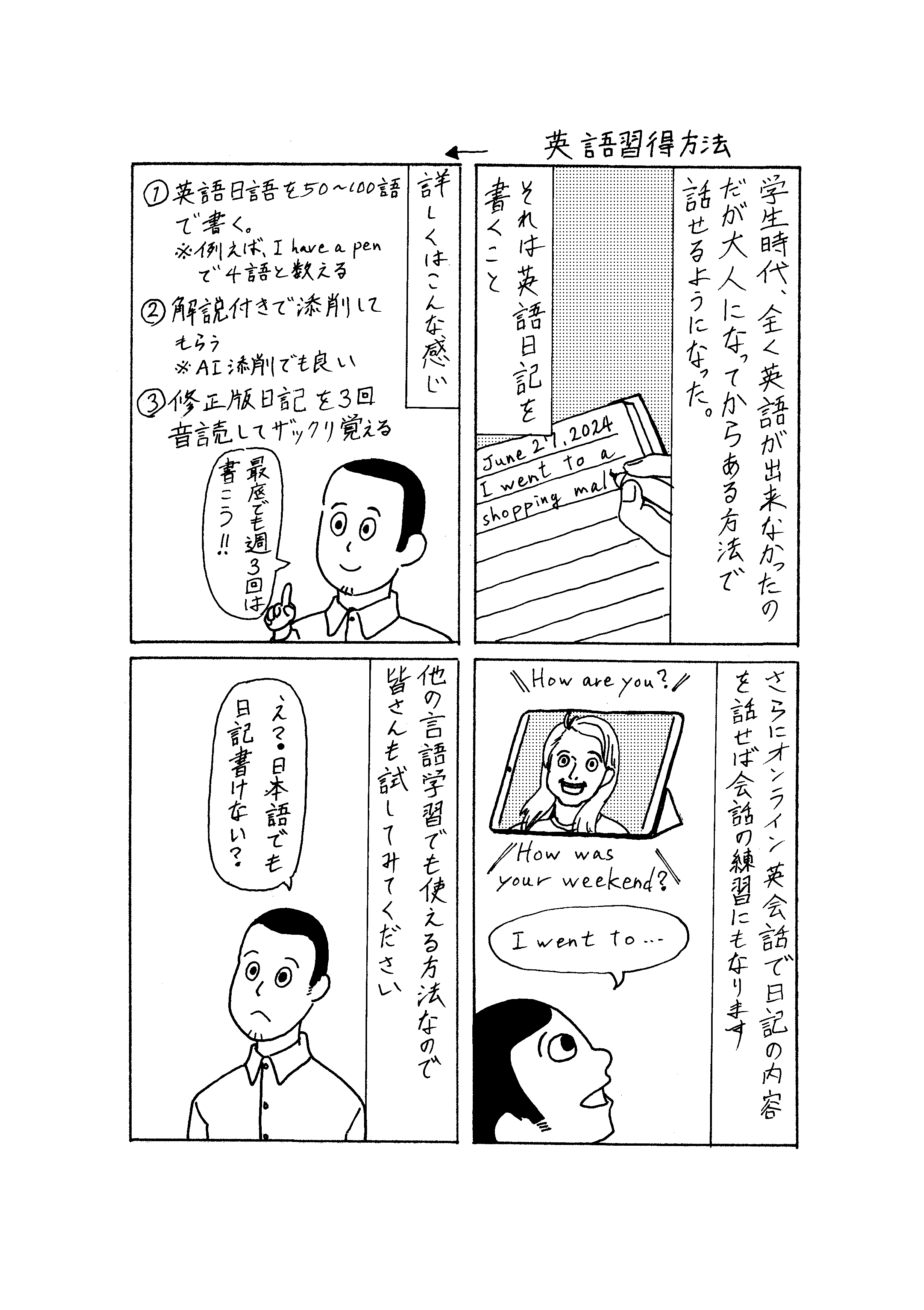 馬場日記006「英語習得方法」