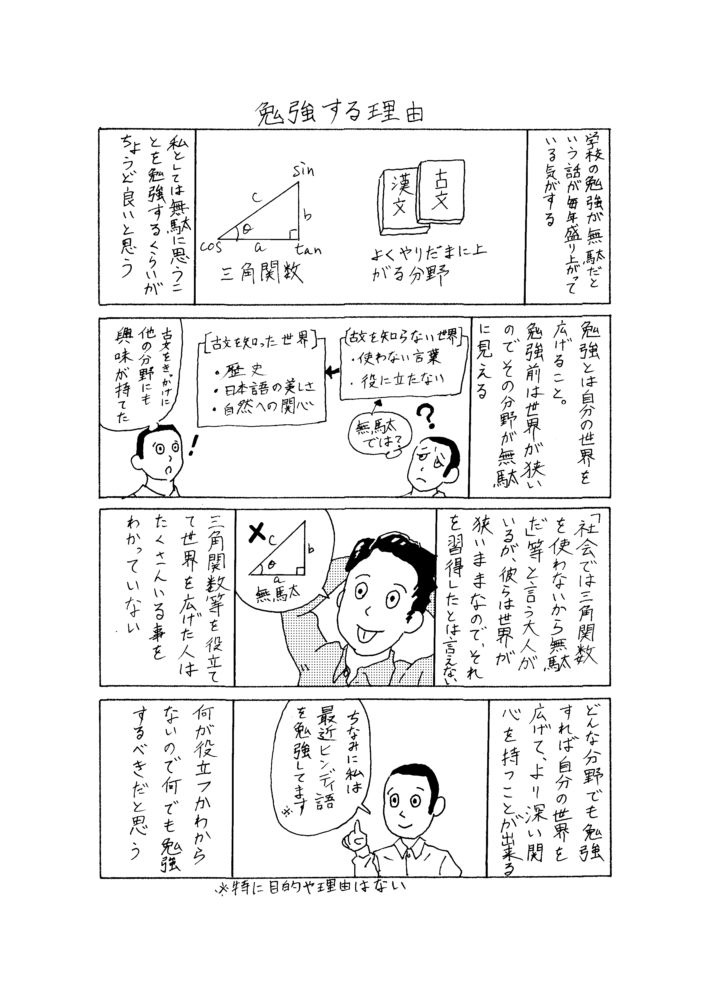 馬場日記008「勉強する理由」